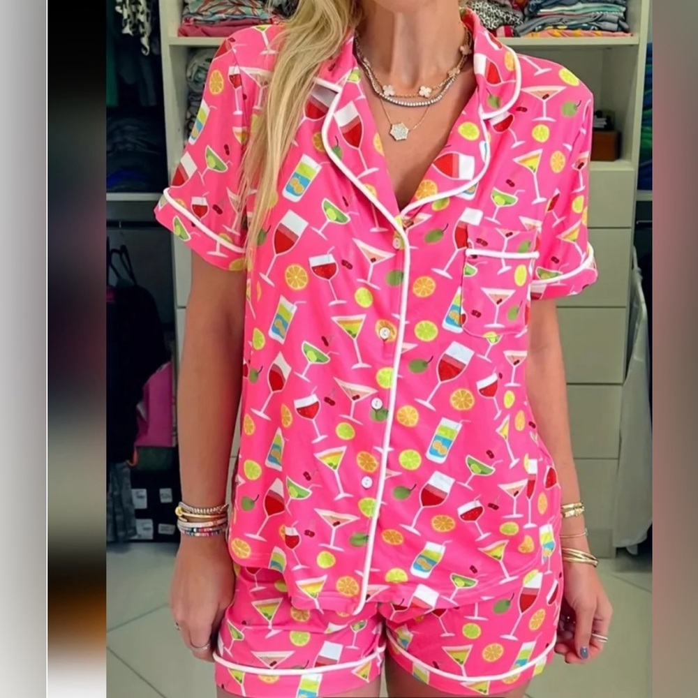 Jordann Jammies Cocktails Pajama Set -XS- BRAND NEW WRAPPED! Sunshine Sisters